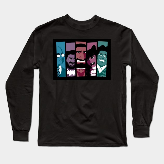 What We Do in the Shadows colourblocks Long Sleeve T-Shirt by VictorianClam